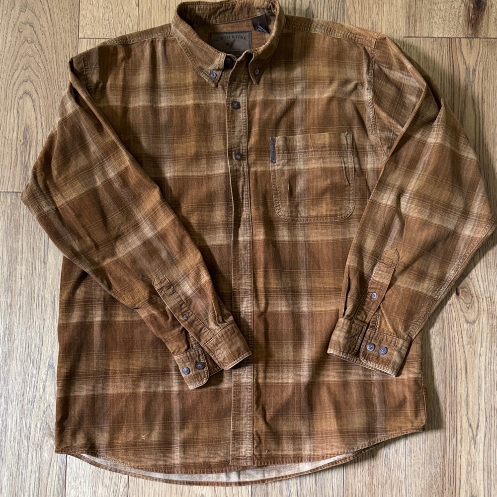 North River Outfitters Brown Plaid Button-Down Shirt - Unknown Brand